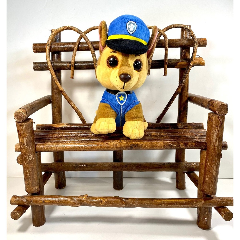 Ty Paw Patrol Chase Blue Plush Dog Stuffed Animal Beanie Boos 7in Rescue Toy